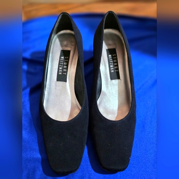 STUART WEITZMAN BLACK PUMPS HEELS SIZE 7.5 - Picture 2 of 8